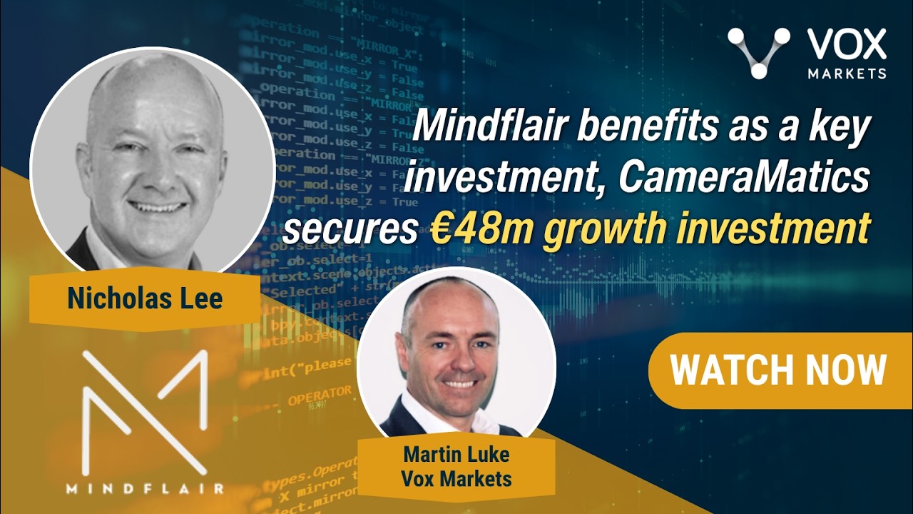 Thumbnail for Mindflair benefits as a key investment, CameraMatics secures €48m growth investment