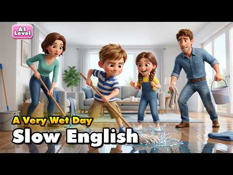 A Very Wet Day | Slow English Listening for Beginners (A1 Level)