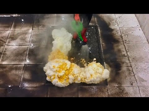 Extra big foam experience! New method rug cleaning satisfying ASMR