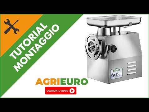 Tritacarne elettrico FIMAR TC32RS - corpo e gruppo macinazione in acciaio inox - 230V/3hp: Montaggio
