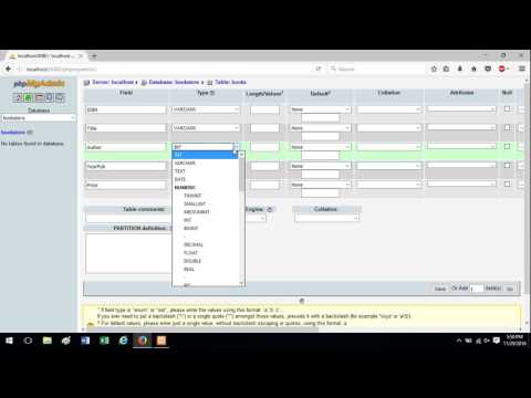 Quick Tutorial Creating A Mysql Database And Table With Phpmyadmin