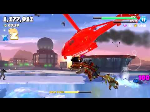 Destroy Helicopters Contest (Atomic Shark in Arctic Ocean) - Hungry Shark World