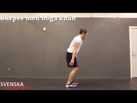 Burpee med höga knän
