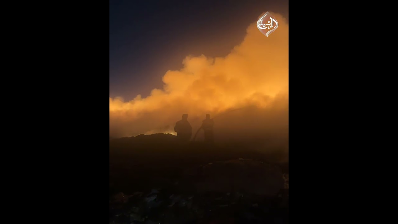 فيديو | حريق داخل مكب نفايات ضمن سجن بغداد المركزي وفرق الاطفاء تكافح النيران