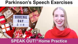 Parkinson’s Speech Exercises: BOXING DAY