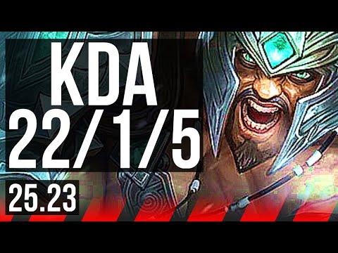 TRYNDAMERE vs AKALI (TOP) | 13 solo kills, Quadra, 52k DMG, Legendary | EUW Master | 25.23
