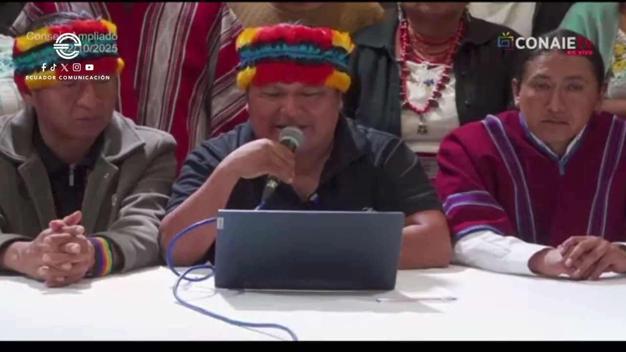Conaie ratifica paro nacional y anuncia acciones de resistencia tras Consejo Ampliado