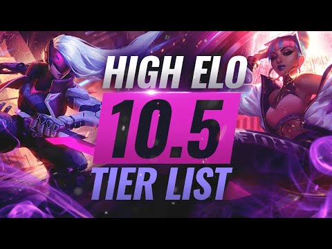 HIGH ELO Best Champions TIER List - League of Legends Patch 10.5