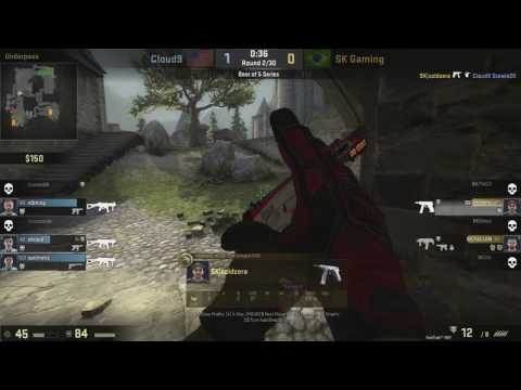 SK Coldzera CZ 4K 1v3 CLUTCH vs Cloud9 Cobble @ ESL COLOGNE 2017 GRAND FINALS