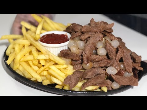 O MELHOR PASSO A PASSO PARA FILÉ COM FRITAS DE RESTAURANTE