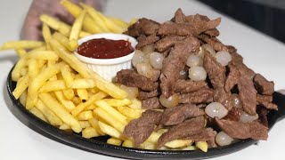 O MELHOR PASSO A PASSO PARA FILÉ COM FRITAS DE RESTAURANTE