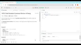 YouTube video '1979. Find Greatest Common Divisor of Array | Leetcode | Arrays | Fundamentals'