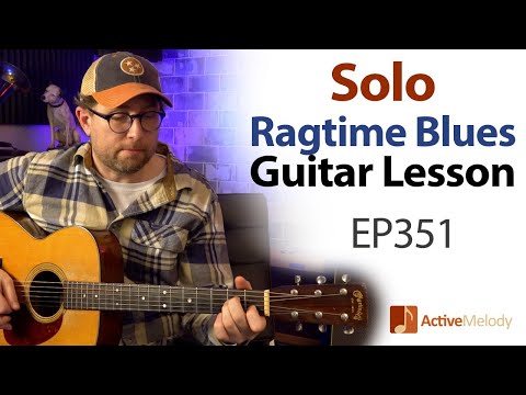 Ragtime Blues Guitar that you can play by yourself (No jam track needed) - Blues Guitar Lesson EP351