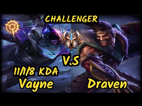 Rekkles (VAYNE) vs DRAVEN - 11/1/8 KDA BOTTOM ADC CHALLENGER GAMEPLAY - EUW
