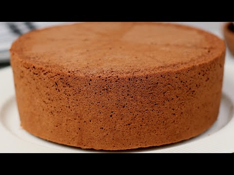 4 Ingredient Chocolate Cake Recipe | Chocolate Italian Pan di Spagna | Foolproof Sponge Cake