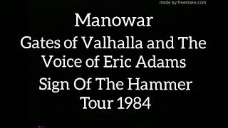 Manowar - Gates of Valhalla (Intro) - Sign of the Hammer Tour - 1984