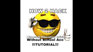 How to use (Hacx) Minecraft Edu WITHOUT school account Tutorial (Workign 2023!!!!?!!)