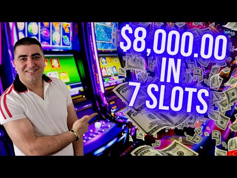 I Put $8,000 In 7 Slot Machines - Here's What Happened !