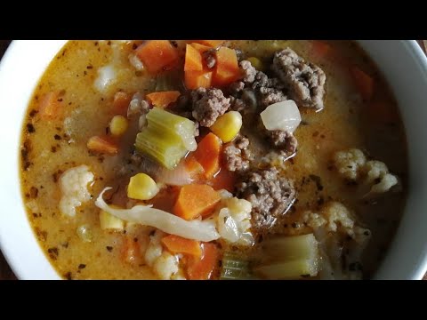 Crock-Pot Beef and Cauliflower Cheese Soup