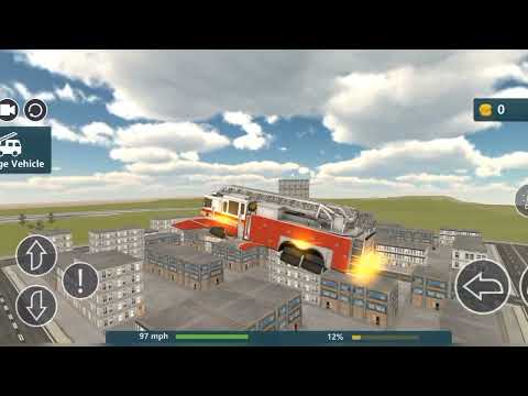 Flying Firefighter Truck Simulator 2021 -  Fire Engines Driving - Android Gameplay