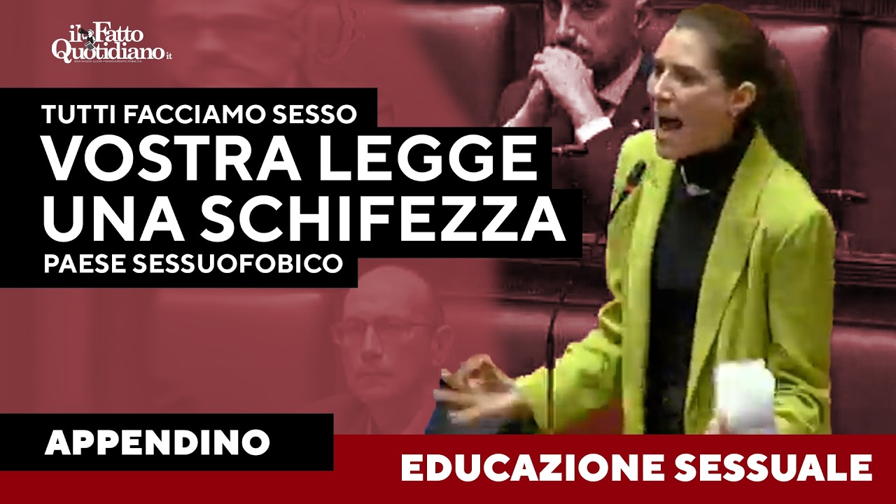 Appendino: "Educazione sessuale? Questa legge è un bavaglio. Consenso informato è una schifezza"