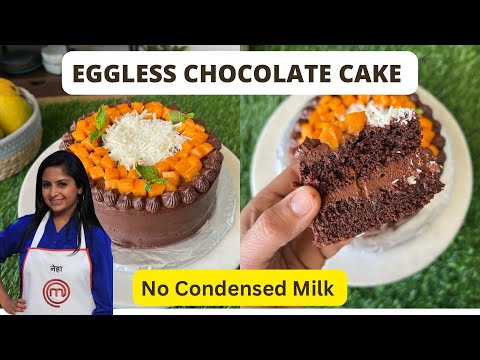 Eggless Chocolate Cake with ganache frosting ! Tips for perfect baking in the OTG