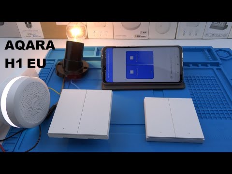Aqara Wirless nuotolinio valdymo jungiklis H1 (dvigubas rokeris) WRS-R02 Baltas video