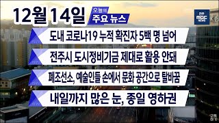 [뉴스투데이] 전주MBC 2020년 12월 14일