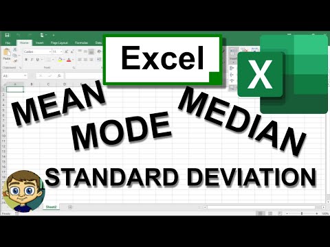 Calculate Mean Median Mode and Standard Deviation in Excel