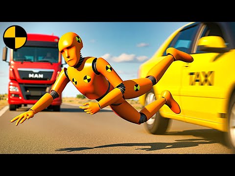 OUT OF CONTROL DUMMIES CAUSE ROAD WRECKS in BeamNG.drive