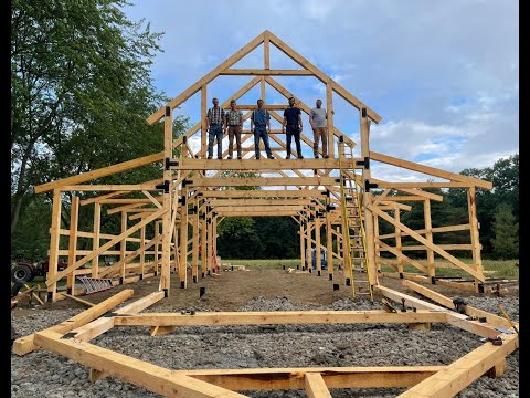 Timber Frame Barn Build: Barn Raising Days 3-4