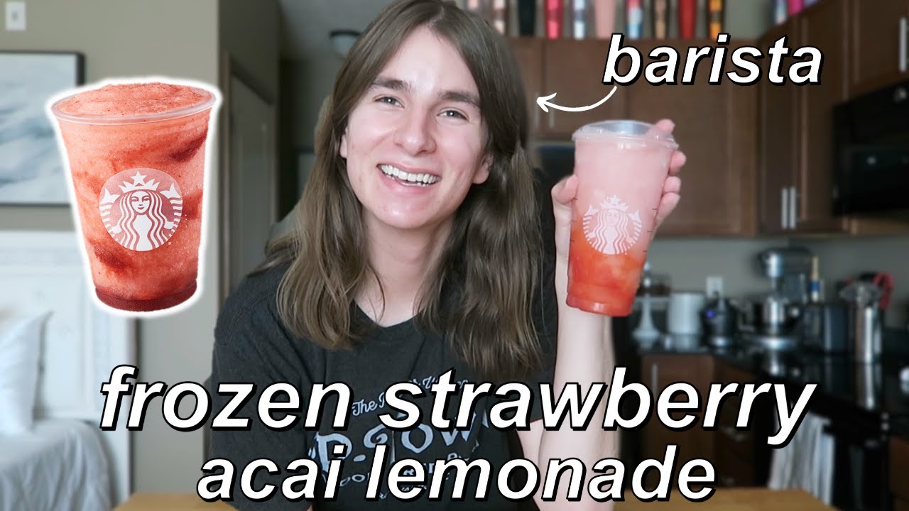 How To Make A Starbucks Frozen Strawberry Acai Lemonade at Home // by a barista