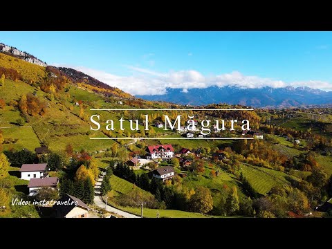 La plimbare prin satul Măgura - un traseu deosebit de frumos - video drona octombrie 2022
