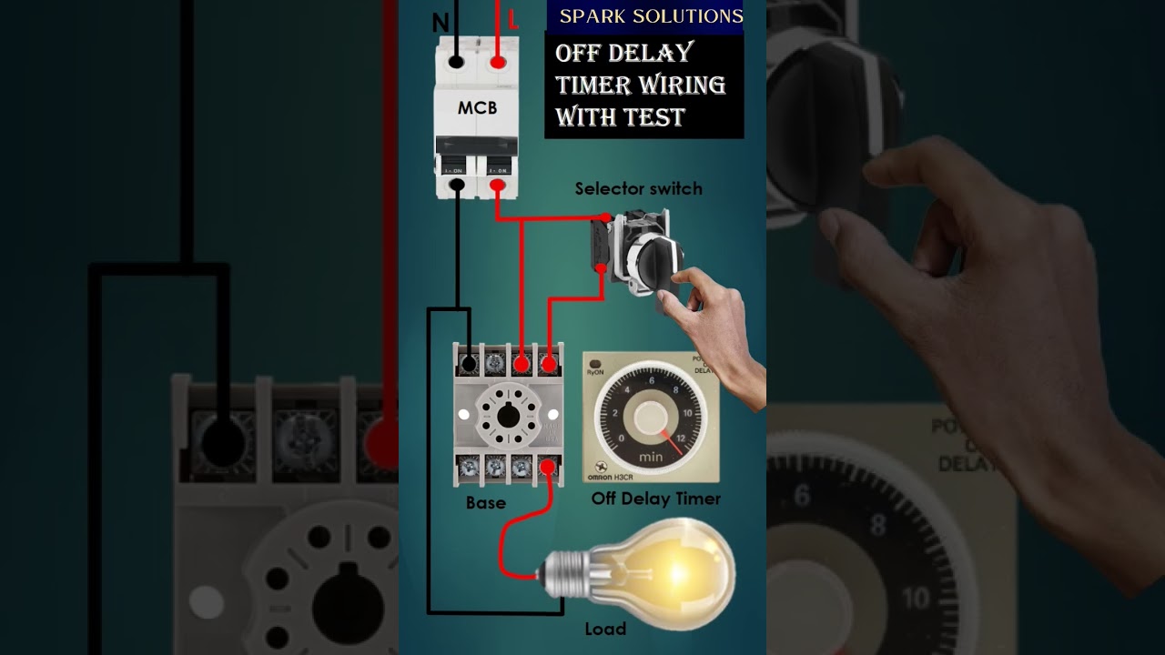 off delay timer wiring with Testing #electrical #shorts #trending