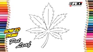 How to draw Pot Leaf