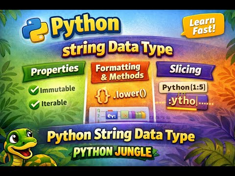 Python String Data Type Explained In Telugu Propertiesmethodsformatting Slicing Python Jungle