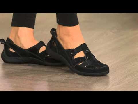 Earth Origins Suede Slip-on Shoes - Carissa with Jayne Brown