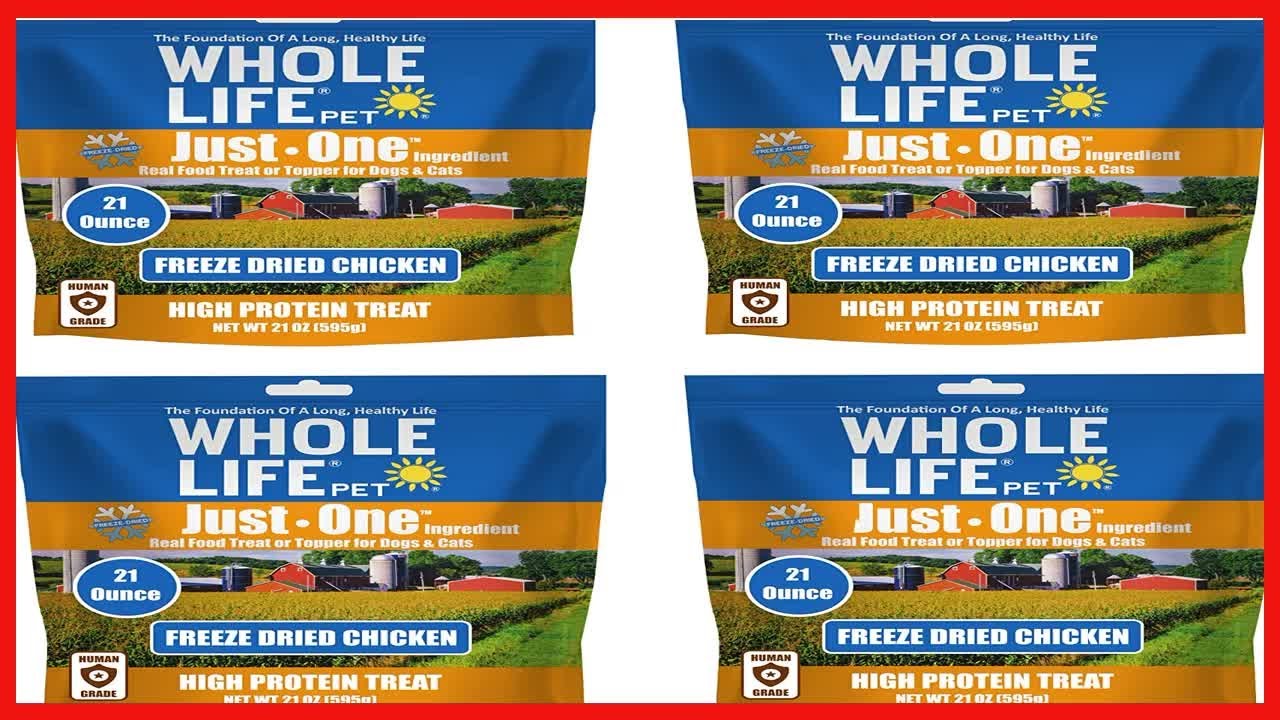 Whole Life Pet USA Sourced and Produced Human Grade Freeze Dried Chicken Breast Dog and Cat