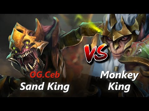 Ceb offlane Sand King vs Monkey King/Rubick | First 10 minutes