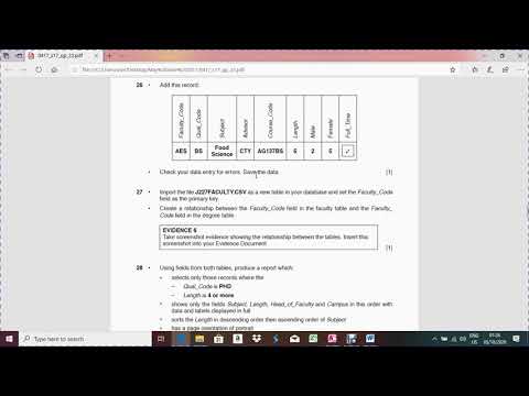 IGCSE May June 2017 22 Database