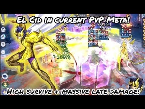 Saint Seiya: Awakening (KOTZ) - El Cid in Current PvP Meta! High survive + Massive Late Game Damage!