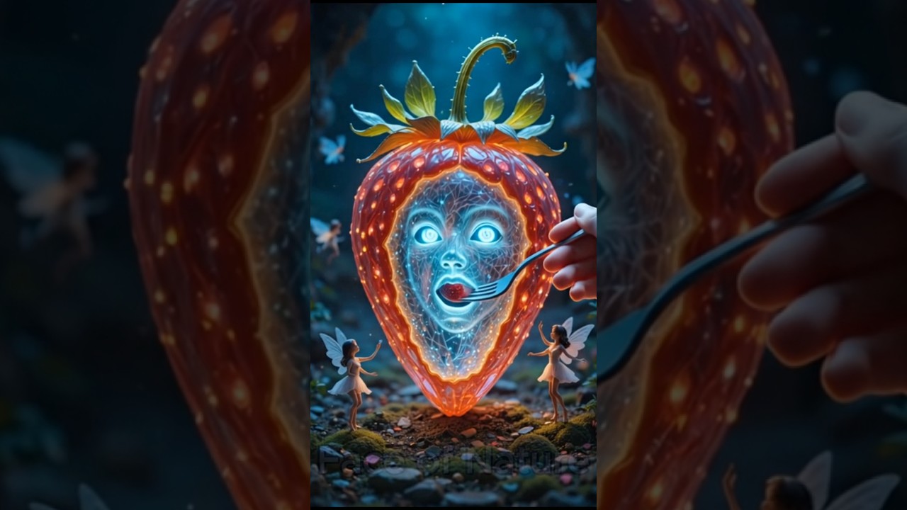 Enchanted Strawberry Portal 🍓| Magical Fairy Forest Fantasy 🧚‍♀️ #Asmar #aiart #aiart #viral #shorts