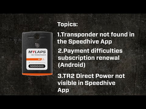 How to connect your MYLAPS TR2 Transponder to the Speedhive app