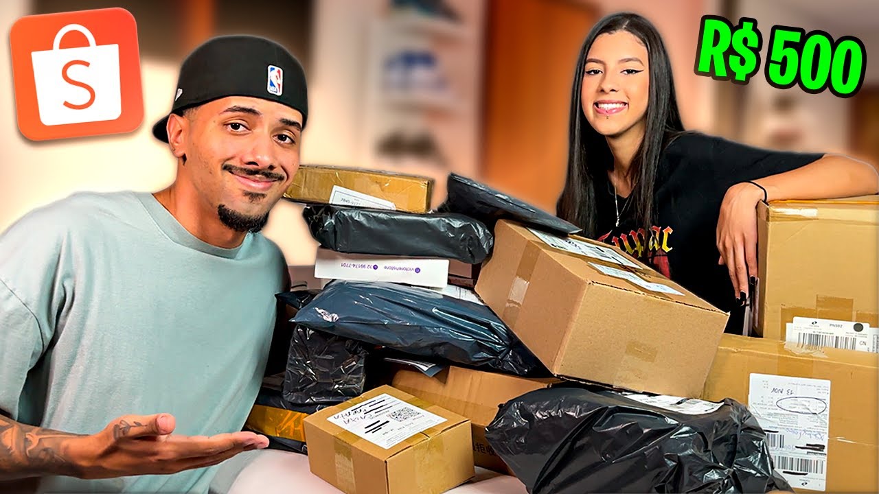DECIDI GASTAR R$ 500 REAIS NA SHOPEE EM PRODUTOS! Valeu a pena?