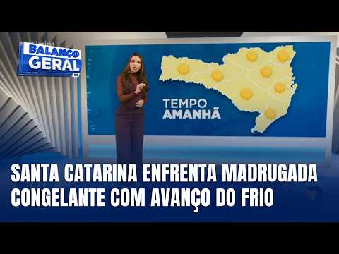 Central do Tempo - Massa de ar frio derruba temperaturas e provoca geada em SC