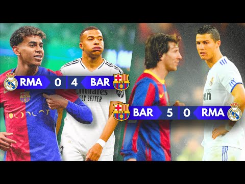 Maratón de PALIZAS del Barcelona al Real Madrid