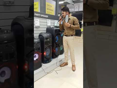 Customer Singing and Experiencing Party Speaker at Reliance Digital Surya Mall Bhilai Chhattisgarh