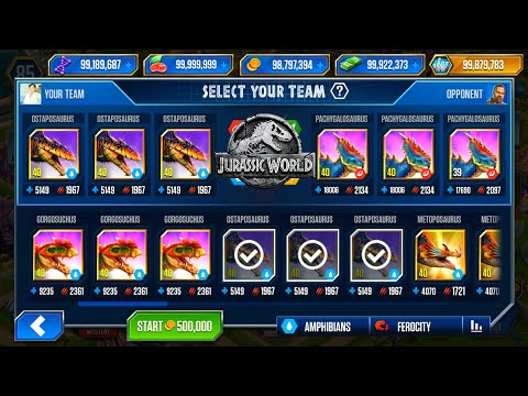 OSTAPOSAURUS vs PACHYGALOSAURUS - JURASSIC WORLD THE GAME