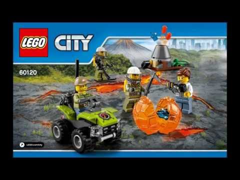 LEGO CITY 60120 Volcano Starter Set - instruction timelapse