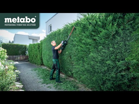 METABO HS 18 LTX BL 65 (601723850) Akumuliatorinės gyvatvorių žirklės video